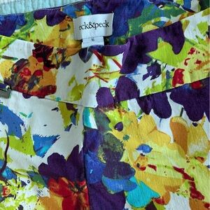 Beck & Peck Colorful Floral Skinny Pants